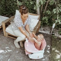 Twinky Kinderstoel 2-in-1 Kinderwagen Set Mint-Groen Inklapbare Eetstoel & Baby Wagentje En Babystoel Voor Aan Tafel Kinderzetel, Peuterstoeltje En Meegroeistoel In 1 -Baby's Only 550x632 3