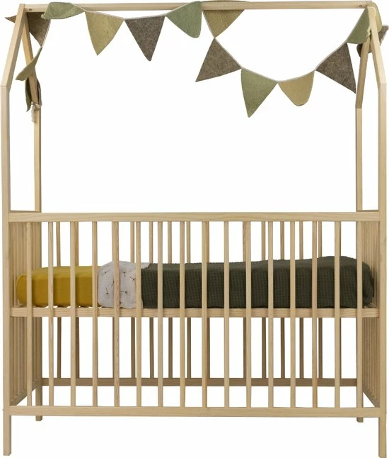 Colorful Home Colorfull Home - Ledikant- Babybed - Basic - House - Naturel 2 Colorful Home Colorfull Home - Ledikant- Babybed - Basic - House - Naturel - Afbeelding 2