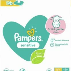 Pampers Sensitive Billendoekjes - 1200 Doekjes -Baby's Only 550x647