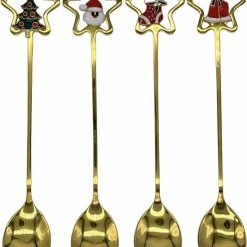 By Peachi Kerstlepeltjes - Kerstvork - Kerstbestek - Serviesset - Speciaal Voor Kerst Bestekset Van 4 Luxe Vorken En 4 Lepels -Baby's Only 550x659 1