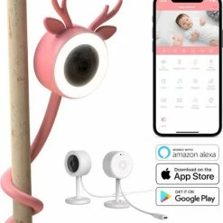Maevio Babyfoon Met Camera En App - 4MP - Nachtlampje - Flexibele Houder - Camera Beveiliging