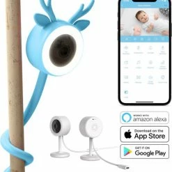 Maevio Babyfoon Met Camera En App - 4MP - Nachtlampje - Flexibele Houder - Camera Beveiliging