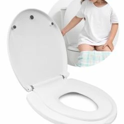 Landys WC Bril Met Verkleiner - Handige Toiletverkleiner Met Afneembare WC Bril Voor Kind - Softclose - Wit