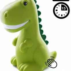 Dhink Dinosaurus Nachtlamp LED Oplaadbaar Met Timer, Tap En Dimfunctie Groen