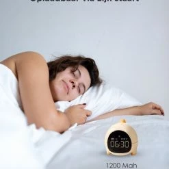 FYTZE Slaaptrainer - Kinderwekker - Met Nachtlamp Functie En Wekker Timer - Nachtlamp - Wekker Kind Kinderen - Slapen - Wekkerradio -Dino -Baby's Only 550x687