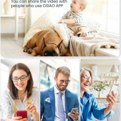 GNCC P1 Babyfoon Met Camera 1080P - Voor Baby's/Huisdieren/Veiligheid - Noodroomzicht - Bewegingsdetectie - Bidirectionele Audio - Sirene - Compatibel Met Alexa & Google Home - SD&Cloud Opslag - Twee Pakjes -Baby's Only 550x698 2