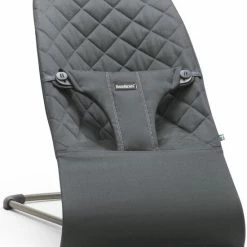 Baby's Only 31 BabyBj?rn BabyBj Rn Wipstoel Bliss Donkergrijs Frame - Cotton Klassiek Quilt - Antraciet - Ergonomisch - Verstelbaar - Inklapbaar
