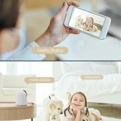 GNCC P1 Babyfoon Met Camera 1080P - Voor Baby's/Huisdieren/Veiligheid - Noodroomzicht - Bewegingsdetectie - Bidirectionele Audio - Sirene - Compatibel Met Alexa & Google Home - SD&Cloud Opslag - Twee Pakjes -Baby's Only 550x715 4