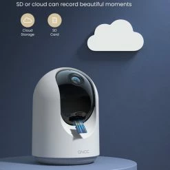 GNCC P1 Babyfoon Met Camera 1080P - Voor Baby's/Huisdieren/Veiligheid - Noodroomzicht - Bewegingsdetectie - Bidirectionele Audio - Sirene - Compatibel Met Alexa & Google Home - SD&Cloud Opslag - Twee Pakjes -Baby's Only 550x715 5
