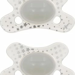 Difrax Fopspeen 0-6 Maanden Natural Speen - Glow In The Dark - 2 Stuks