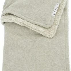 Meyco Knit Basic Teddy Wiegdeken - Sand Melange - 75x100cm