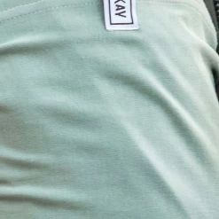 ByKay - Draagdoek - Stretchy Wrap Deluxe - Minty Grey - Organic Cotton -Baby's Only 550x732 5