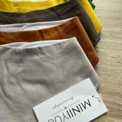 MINIIYOU 6 Stuks Bandana Slabbetjes Met Fleece Laag - Bruin Geel Grijs -Baby's Only 550x733 43