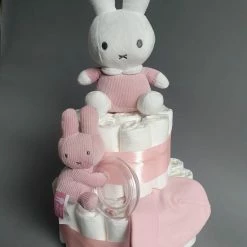 Cadoes.nl Kraamcadeau Meisje| Luiertaart Meisje | Luiertaart Roze | Nijntje