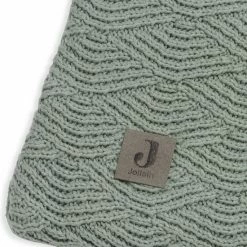 Jollein Boxkleed River Knit 75x95cm - Ash Green -Baby's Only 550x742