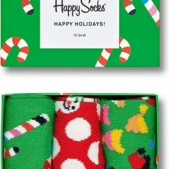 Happy Socks Sokken Kids Holiday Gift Box Groen Maat:12-24 Mnd