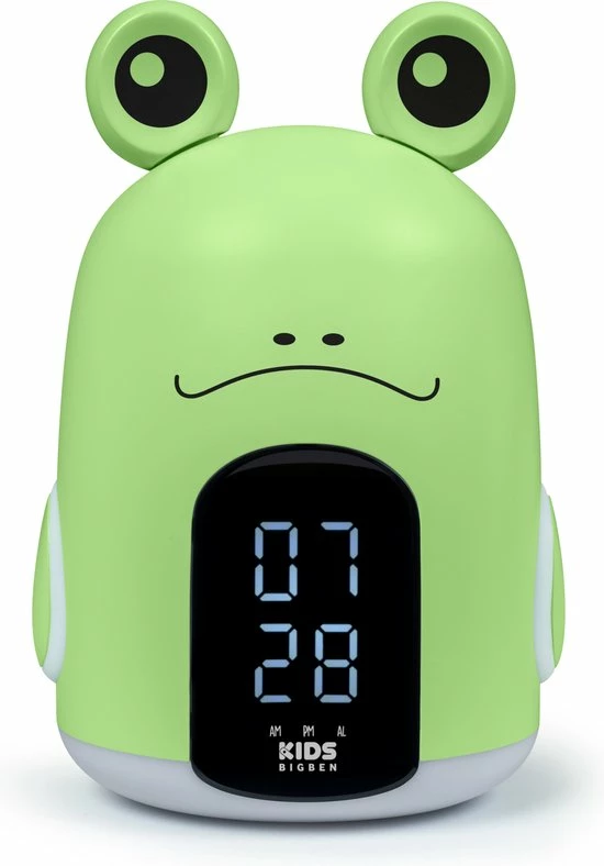 Bigben Kinderwekker Met Geluidseffecten - Nachtlamp - Trevor De Kikker 2 Bigben Kinderwekker Met Geluidseffecten - Nachtlamp - Trevor De Kikker - Afbeelding 2