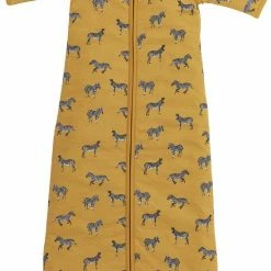 Meyco Baby Slaapzak 4 Seizoenen Zebra Animal - Honey Gold -Baby's Only 550x789