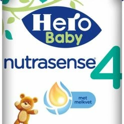 Hero Baby Nutrasense 4 (2+ Jaar) - Flesvoeding - 3 X 700gr - Peutermelk - Met Melkvet - Palmolie Vrij -Baby's Only 550x793