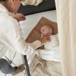 Meyco Knit Basic Teddy Wiegdeken - Sand Melange - 75x100cm -Baby's Only 550x825 119