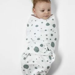 Meyco Dots Swaddlemeyco Inbakerdoek - Stone Green - 4-6 Maanden -Baby's Only 550x825 137
