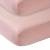 Meyco Jersey Hoeslaken Ledikant - 2-pack - Oudroze - 60x120cm