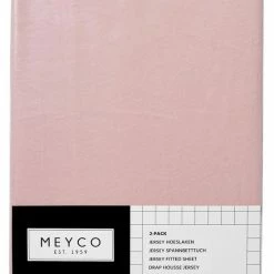 Meyco Jersey Hoeslaken Ledikant - 2-pack - Oudroze - 60x120cm -Baby's Only 550x825 153