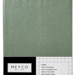 Meyco Jersey Hoeslaken Ledikant - 2-pack - 60x120 Cm - Forest Green -Baby's Only 550x825 84