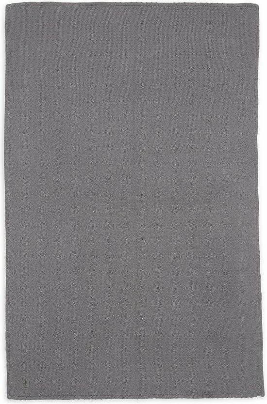 Jollein Baby Deken Wieg 75x100cm Teddy Bliss Knit - Storm Grey 2 Jollein Baby Deken Wieg 75x100cm Teddy Bliss Knit - Storm Grey - Afbeelding 2